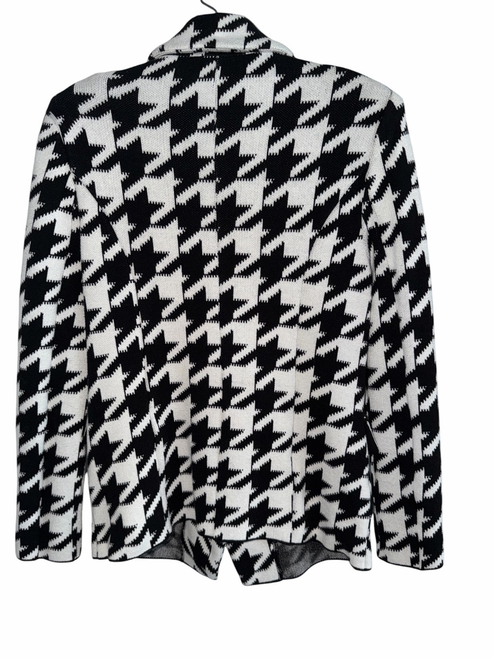 White House Black Market Black & White Houndstooth Double-Breasted Blazer Small - Picture 3 of 8